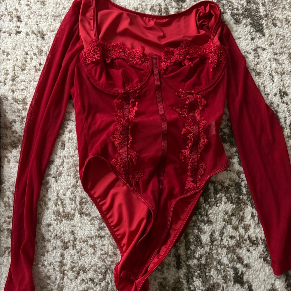 SHEIN Scarlet Lace Bodysuit
